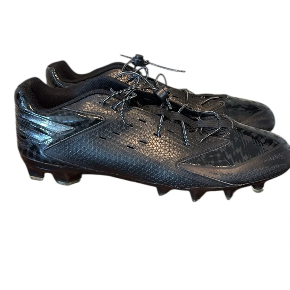 Adidas Cleats Men's Black On Black Ironskin Football Cleats Size 15 NWOB